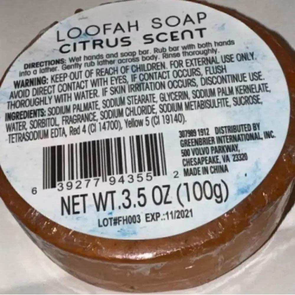 🛍️LOOFAH SOAP Lavender Citrus 🍊 Coconut Scent Soap 3.5OZ LOT OF 2💥